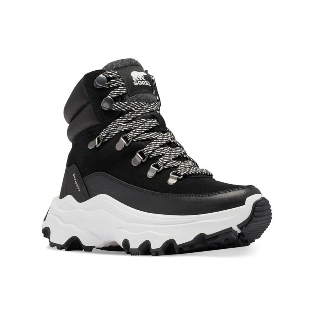 SOREL Womens Black Mixed Media Breakthru Conquest Round Toe Hiking Boots 5